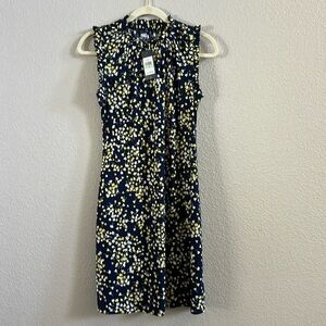 NWT Navy/Yellow Floral Tommy Hilfiger Short Dress Size 8